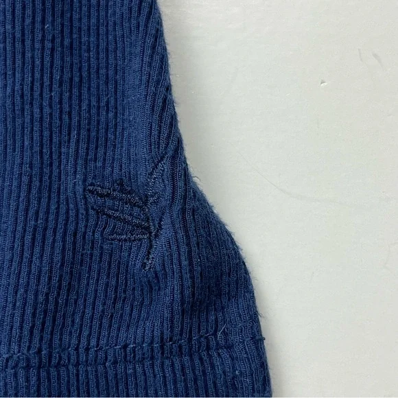 Cozy Earth Women Bamboo Rib-Knit Boyfriend Sleep Dress Navy Blue XL‎ *TINY FLAW